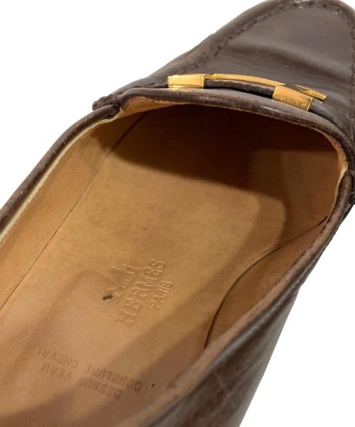 HERMES（エルメス）HERMES (エルメス) コンスタンスローファー ブラウン サイズ:36 1/2の古着・服飾アイテム
