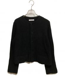 GALERIE VIE（ギャルリーヴィー）の古着「ファインブークレー クルーネックジャケット」｜ブラック