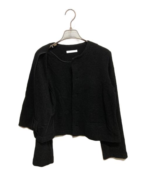 GALERIE VIE（ギャルリーヴィー）GALERIE VIE (ギャルリーヴィー) ファインブークレー クルーネックジャケット ブラック サイズ:Fの古着・服飾アイテム