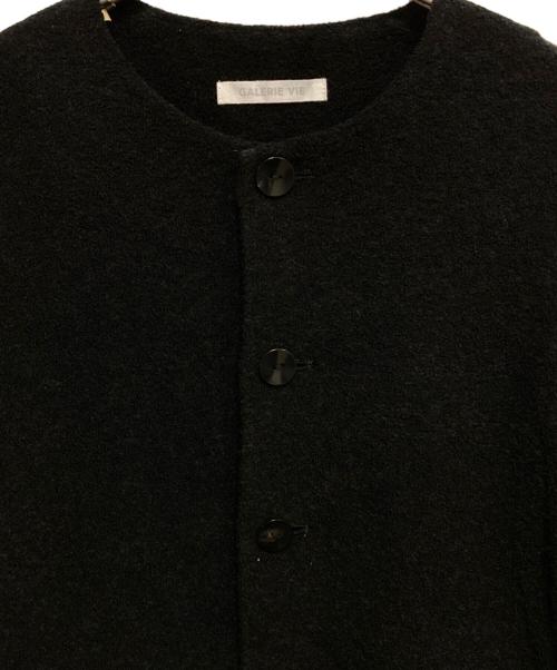 GALERIE VIE（ギャルリーヴィー）GALERIE VIE (ギャルリーヴィー) ファインブークレー クルーネックジャケット ブラック サイズ:Fの古着・服飾アイテム
