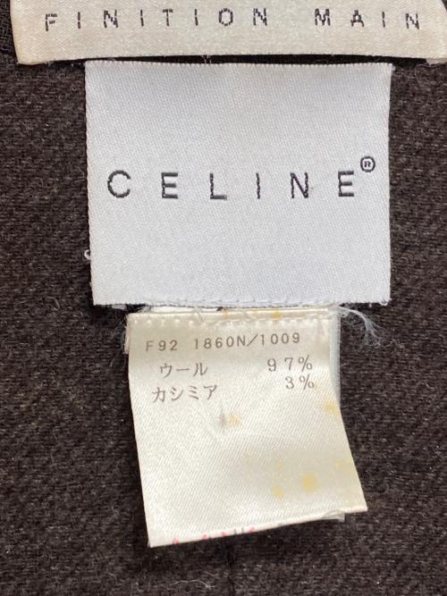 CELINE（セリーヌ）CELINE (セリーヌ) ウールカシミヤラグランコート ブラウン サイズ:38の古着・服飾アイテム