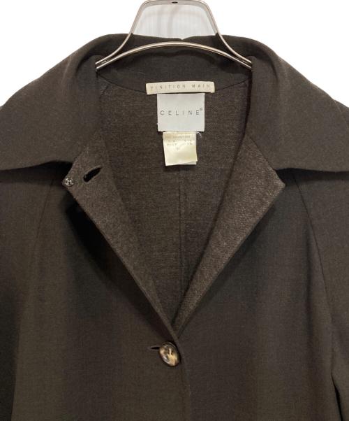 CELINE（セリーヌ）CELINE (セリーヌ) ウールカシミヤラグランコート ブラウン サイズ:38の古着・服飾アイテム
