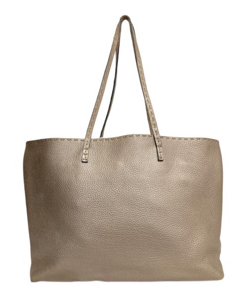 FENDI（フェンディ）FENDI (フェンディ) セレリア ステッチ トートバッグ ブラウンの古着・服飾アイテム