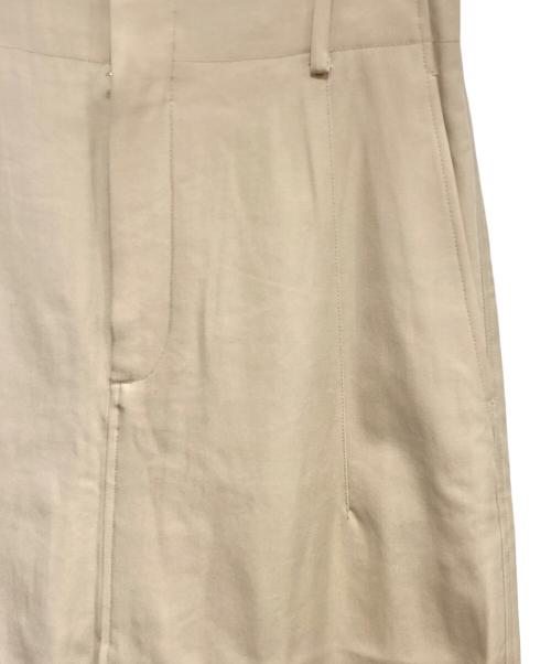 BLAMINK（ブラミンク）BLAMINK (ブラミンク) ウールコットン ロングトラペーズスカート ベージュ サイズ:38の古着・服飾アイテム