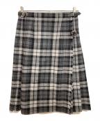 O'NEIL OF DUBLINオニールオブダブリン）の古着「ウールラップスカート」｜グレー×ブラック