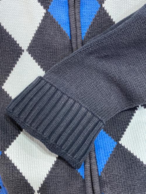 FRED PERRY（フレッドペリー）FRED PERRY (フレッドペリー) ニットトラックジャケット ネイビー×ブルー サイズ:Ｍの古着・服飾アイテム