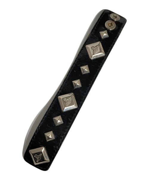 Vivienne Westwood（ヴィヴィアンウエストウッド）Vivienne Westwood (ヴィヴィアンウエストウッド) スタッズレザーバングル ブラックの古着・服飾アイテム