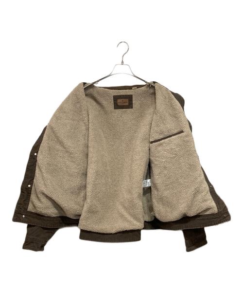 WOOLRICH（ウールリッチ）WOOLRICH (ウールリッチ) 裏ボアデニムジャケット ブラウン サイズ:XXLの古着・服飾アイテム