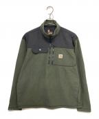 CarHarttカーハート）の古着「Half-Zip Sweater Fleece」｜ブラック×オリーブ