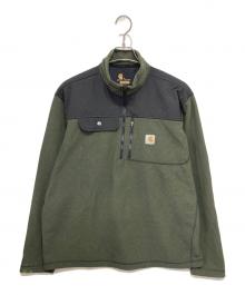 CarHartt（カーハート）の古着「Half-Zip Sweater Fleece」｜ブラック×オリーブ