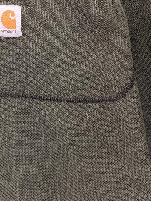 CarHartt（カーハート）CarHartt (カーハート) Half-Zip Sweater Fleece ブラック×オリーブ サイズ:Lの古着・服飾アイテム