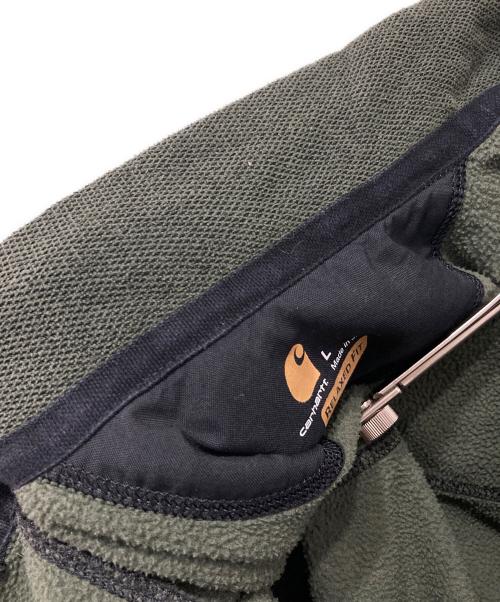 CarHartt（カーハート）CarHartt (カーハート) Half-Zip Sweater Fleece ブラック×オリーブ サイズ:Lの古着・服飾アイテム