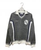 ATMOSアトモス）の古着「Knit Soccer Polo Shirt GRAY/ニット サッカー ポロシャツ」｜グレー