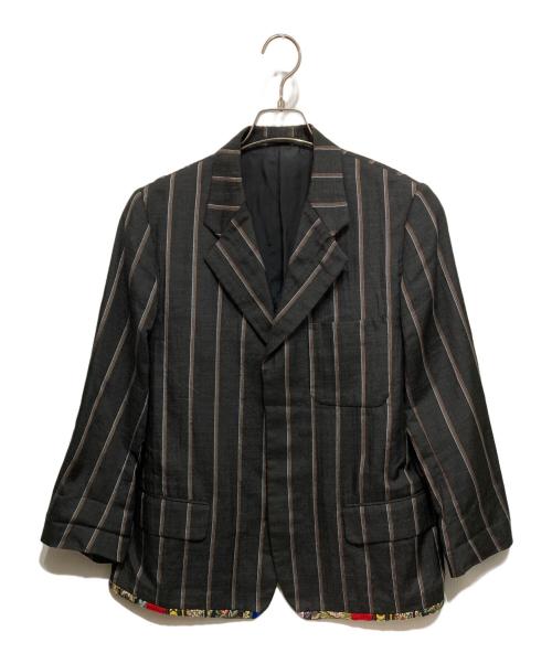 COMME des GARCONS HOMME（コムデギャルソン オム）COMME des GARCONS HOMME (コムデギャルソン オム) 3Bウールテーラードジャケット グレー×ブラック サイズ:Sの古着・服飾アイテム
