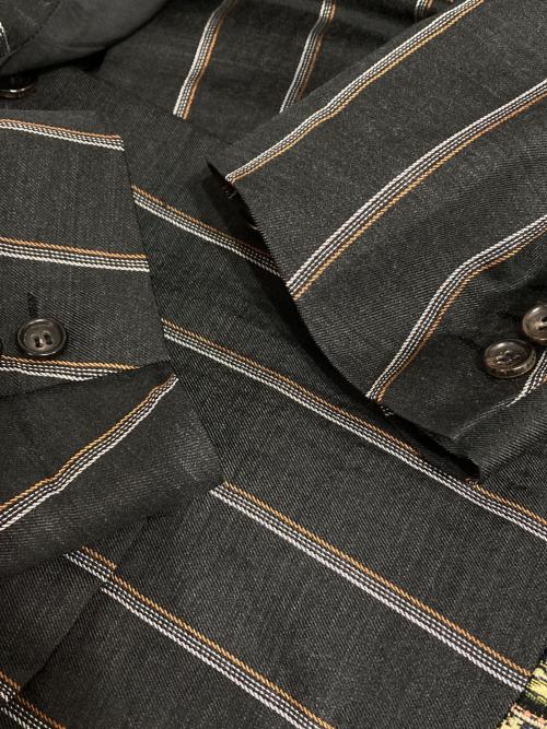 COMME des GARCONS HOMME（コムデギャルソン オム）COMME des GARCONS HOMME (コムデギャルソン オム) 3Bウールテーラードジャケット グレー×ブラック サイズ:Sの古着・服飾アイテム