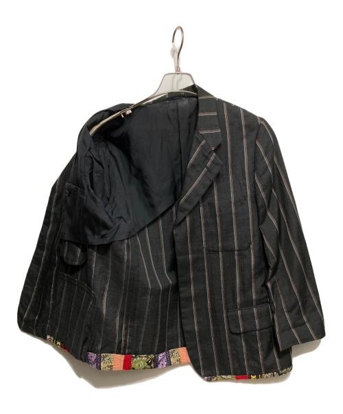 COMME des GARCONS HOMME（コムデギャルソン オム）COMME des GARCONS HOMME (コムデギャルソン オム) 3Bウールテーラードジャケット グレー×ブラック サイズ:Sの古着・服飾アイテム
