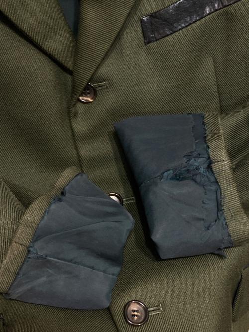 COMME des GARCONS HOMME PLUS（コムデギャルソンオムプリュス）COMME des GARCONS HOMME PLUS (コムデギャルソンオムプリュス) 3Bウールテーラードジャケット オリーブ サイズ:Sの古着・服飾アイテム