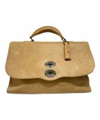 zanellatoザネラート）の古着「postina-レザーブリーフケース」｜ベージュ