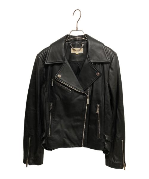 MICHAEL KORS（マイケル・コース）MICHAEL KORS (マイケル・コース) ダブルライダースジャケット ブラック サイズ:Lの古着・服飾アイテム