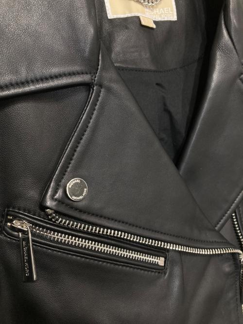 MICHAEL KORS（マイケル・コース）MICHAEL KORS (マイケル・コース) ダブルライダースジャケット ブラック サイズ:Lの古着・服飾アイテム