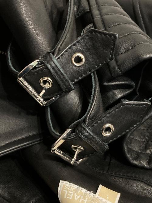 MICHAEL KORS（マイケル・コース）MICHAEL KORS (マイケル・コース) ダブルライダースジャケット ブラック サイズ:Lの古着・服飾アイテム