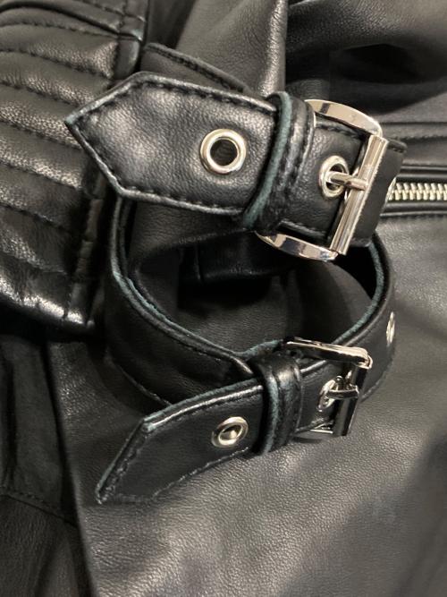 MICHAEL KORS（マイケル・コース）MICHAEL KORS (マイケル・コース) ダブルライダースジャケット ブラック サイズ:Lの古着・服飾アイテム