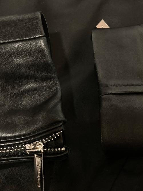 MICHAEL KORS（マイケル・コース）MICHAEL KORS (マイケル・コース) ダブルライダースジャケット ブラック サイズ:Lの古着・服飾アイテム