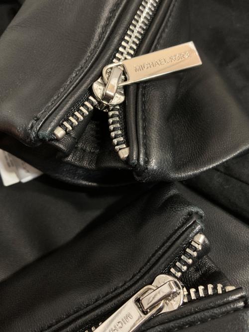 MICHAEL KORS（マイケル・コース）MICHAEL KORS (マイケル・コース) ダブルライダースジャケット ブラック サイズ:Lの古着・服飾アイテム