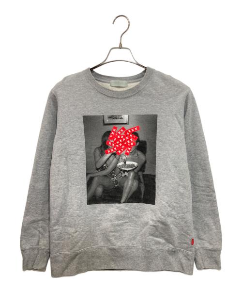 GOD SELECTION XXX（ゴッド セレクション トリプルエックス）GOD SELECTION XXX (ゴッドセレクショントリプルエックス) プリントスウェット ライトグレー サイズ:Mの古着・服飾アイテム