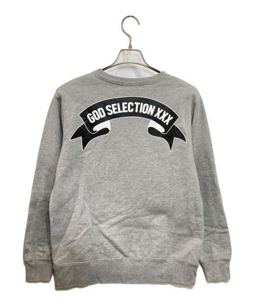 GOD SELECTION XXX（ゴッド セレクション トリプルエックス）GOD SELECTION XXX (ゴッドセレクショントリプルエックス) プリントスウェット ライトグレー サイズ:Mの古着・服飾アイテム