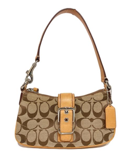 COACH（コーチ）COACH (コーチ) ジョッキーバッグ ベージュの古着・服飾アイテム