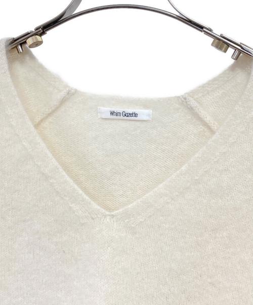 Whim Gazette（ウィムガゼット）Whim Gazette (ウィムガゼット) フォックスウールVネックプルオーバー アイボリー サイズ:Fの古着・服飾アイテム