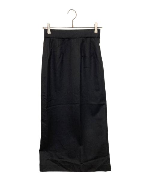 cygne（シーニュ）cygne (シーニュ) ウールスリットタイトスカート ブラックの古着・服飾アイテム