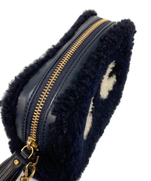 ANYA HINDMARCH（アニヤ・ハインドマーチ）ANYA HINDMARCH (アニヤ・ハインドマーチ) CROSS BODY EYES アイボリー×ネイビーの古着・服飾アイテム