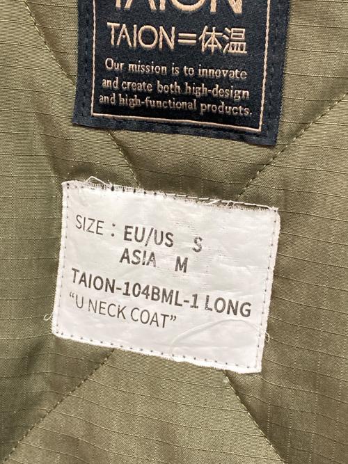 TAION（タイオン）TAION (タイオン) ミリタリー クルーネック ダウンコート ブラック サイズ:Mの古着・服飾アイテム