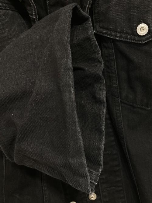 DIESEL（ディーゼル）DIESEL (ディーゼル) フリルデザインデニムジャケット ブラック サイズ:XSの古着・服飾アイテム