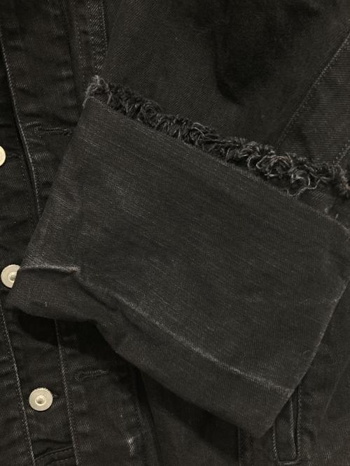 DIESEL（ディーゼル）DIESEL (ディーゼル) フリルデザインデニムジャケット ブラック サイズ:XSの古着・服飾アイテム