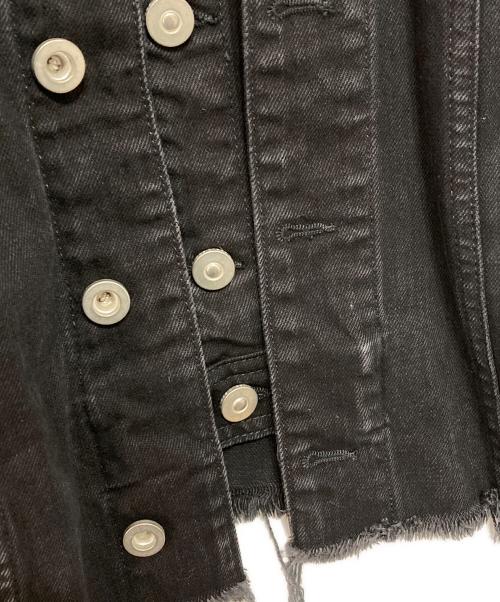 DIESEL（ディーゼル）DIESEL (ディーゼル) フリルデザインデニムジャケット ブラック サイズ:XSの古着・服飾アイテム