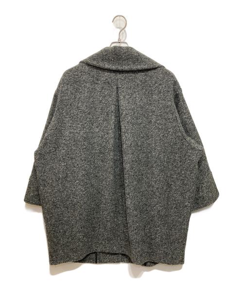 Spick and Span（スピック＆スパン）Spick and Span (スピック＆スパン) Wスライバーヘリンボーンミドルコート ブラック×グレー サイズ:38の古着・服飾アイテム