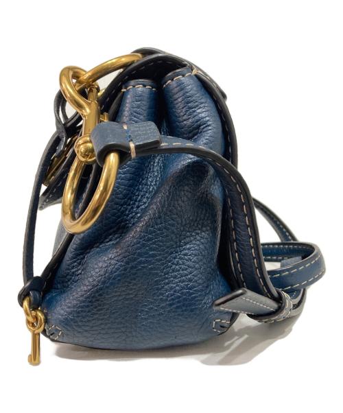 MARC JACOBS（マークジェイコブス）MARC JACOBS (マークジェイコブズ) レザーショルダーバッグ ネイビーの古着・服飾アイテム