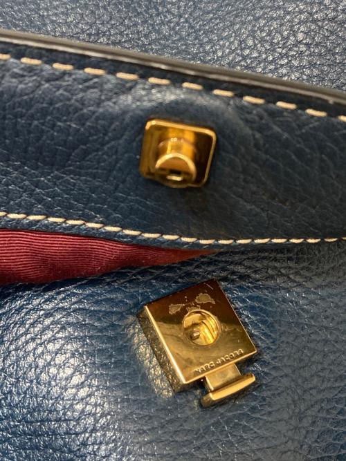 MARC JACOBS（マークジェイコブス）MARC JACOBS (マークジェイコブズ) レザーショルダーバッグ ネイビーの古着・服飾アイテム