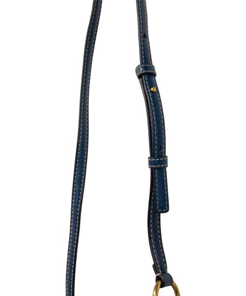 MARC JACOBS（マークジェイコブス）MARC JACOBS (マークジェイコブズ) レザーショルダーバッグ ネイビーの古着・服飾アイテム