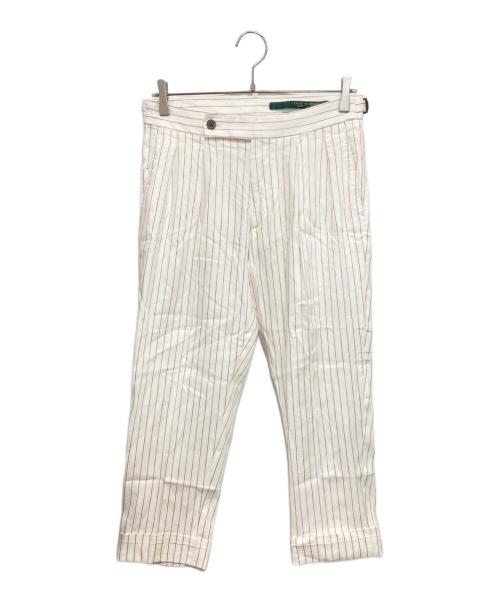 BERWICH（ベルウィッチ）BERWICH (ベルウィッチ) MORELLO-1Pリネンスラックス ベージュ×ホワイト サイズ:44の古着・服飾アイテム