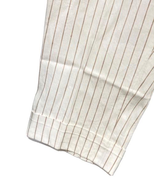 BERWICH（ベルウィッチ）BERWICH (ベルウィッチ) MORELLO-1Pリネンスラックス ベージュ×ホワイト サイズ:44の古着・服飾アイテム