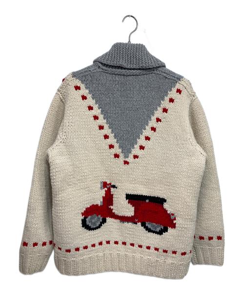 UNUSED（アンユーズド）UNUSED (アンユーズド) cowichan sweater レッド×アイボリー サイズ:2の古着・服飾アイテム