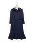 CELFORD（セルフォード）の古着「ベルト付きジャケットワンピース」｜ネイビー