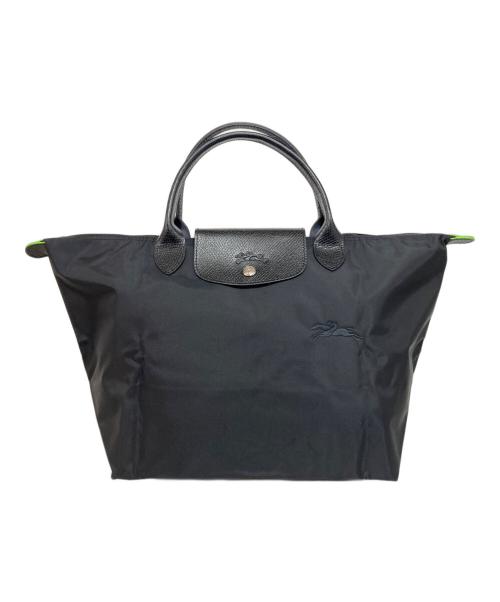 LONGCHAMP（ロンシャン）LONGCHAMP (ロンシャン) ル プリアージュM トップハンドルバッグ ブラックの古着・服飾アイテム
