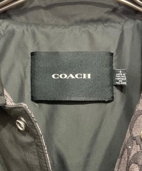 COACH（コーチ）COACH (コーチ) キルテッドコーチズジャケット グレー×ブラック サイズ:Sの古着・服飾アイテム