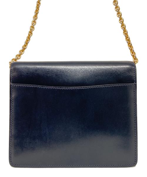 CELINE（セリーヌ）CELINE (セリーヌ) オールドスターボールショルダーバッグ ゴールド×ネイビーの古着・服飾アイテム