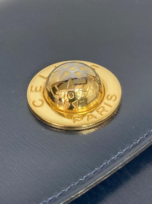 CELINE（セリーヌ）CELINE (セリーヌ) オールドスターボールショルダーバッグ ゴールド×ネイビーの古着・服飾アイテム